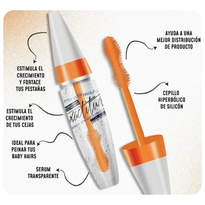 Tratamiento Para Pestañas Kj Beauty Cepillo Naranja