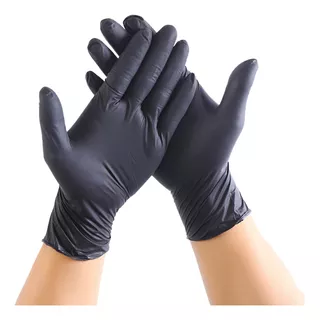 Guantes De Látex Negros Par Vital Medic