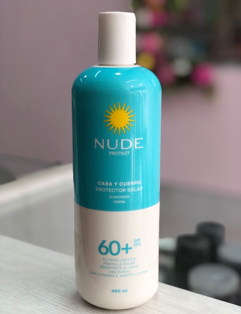 Bloqueador Nude Rostro y Cuerpo 60 FPS 480 ml