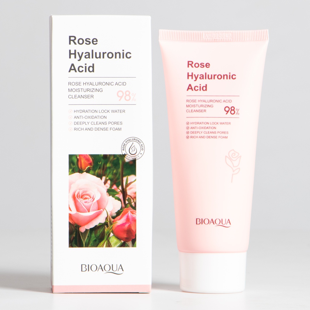 Jabón De Rosas y Acido Hialuronico Bioaqua 100g