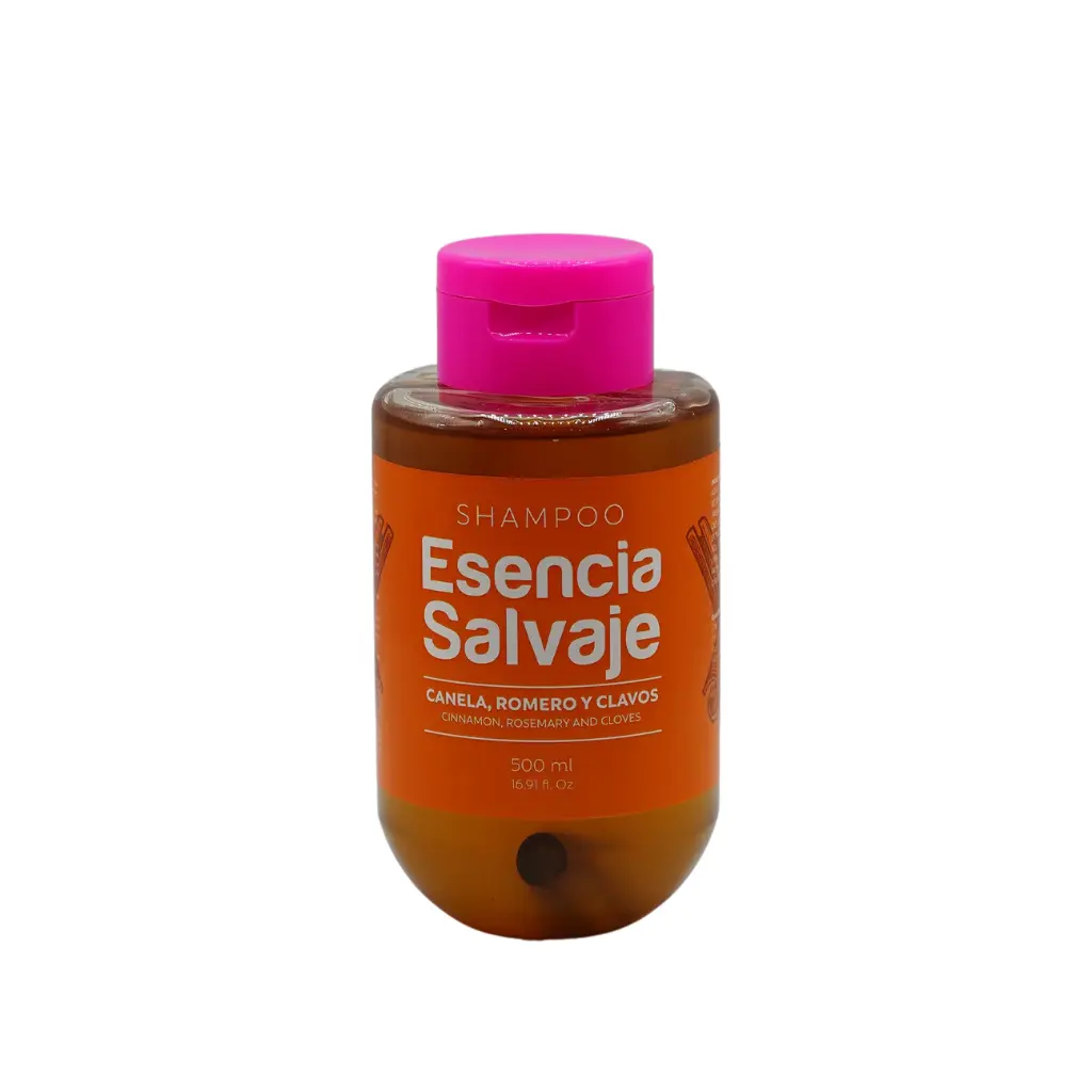 Shampo Canela, Romero y Clavos Esencia Salvaje 500 ml